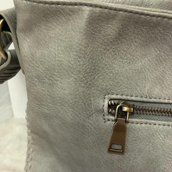 ANTIK Kraft Grey Stitched Hobo Purse - Picture 7 of 16